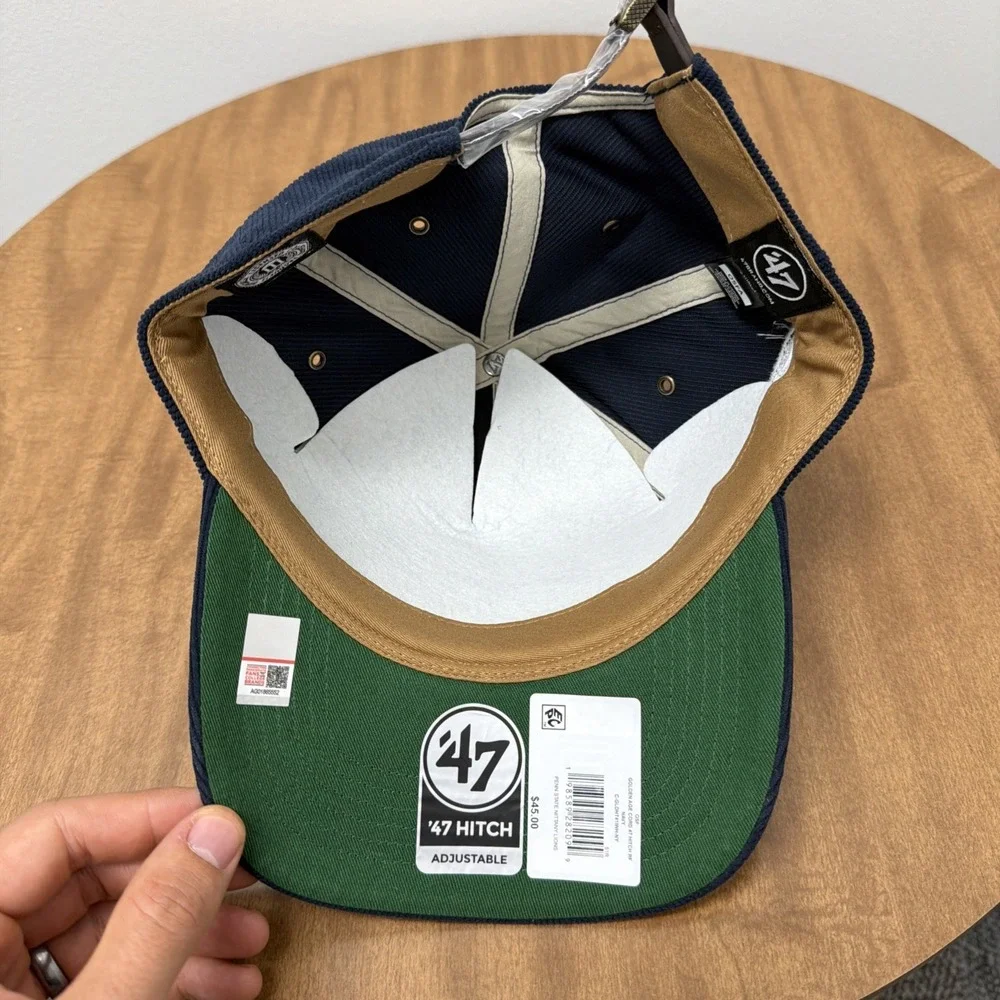 47 Brand Hitch Penn State Nittany‎ Lions Corduroy Script Strapback Hat Cap NCAA